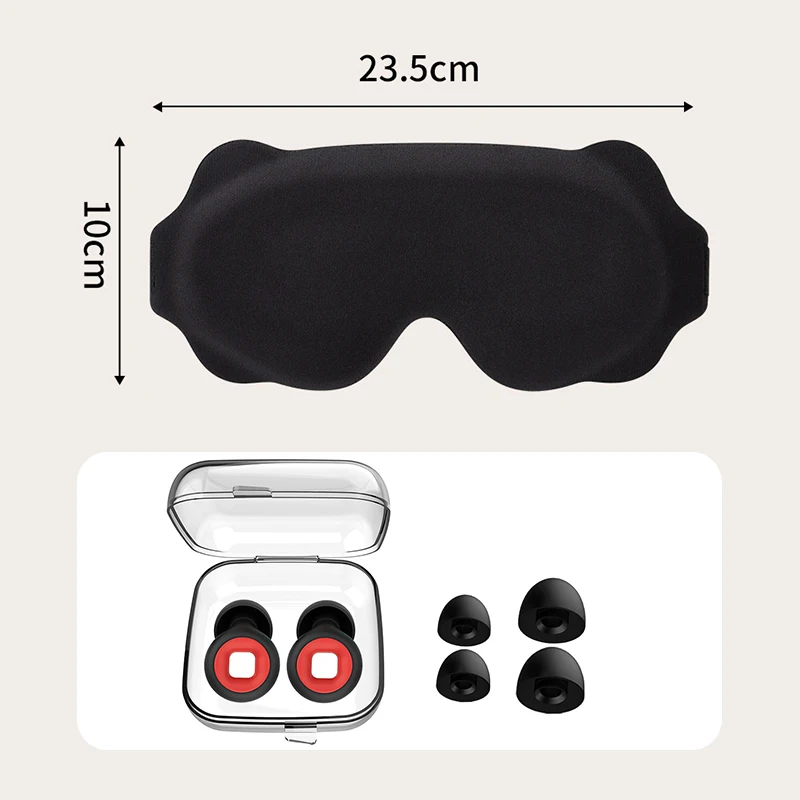 3D Sleeping Mask Block Out Light Soft Padded Sleep Mask Sleep Soundproof Earplugs Noise Reduction Earplugs Sleep Assistance Kit