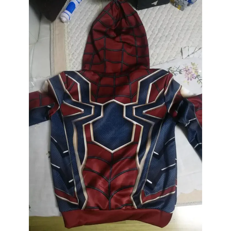 هالوين الفيلم والتلفزيون ثلاثية الأبعاد مطبوعة سبايدرمان هوديس تأثيري أطفال بنين بنات قمصان سويت شيرت بقلنسوة الهيب هوب البلوز سترة معطف 3-13 Y