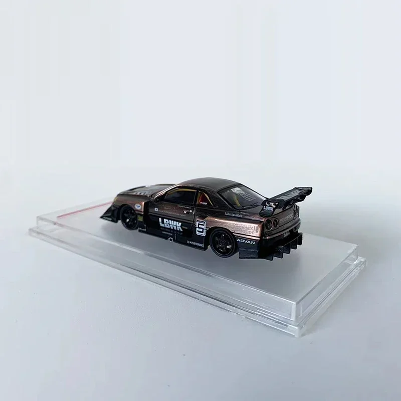 LBWK-Super Silhouette Sport Veículo com Roda Substituível, Carro Modelo de Liga, Skyline V5, ER34, CM 1:64