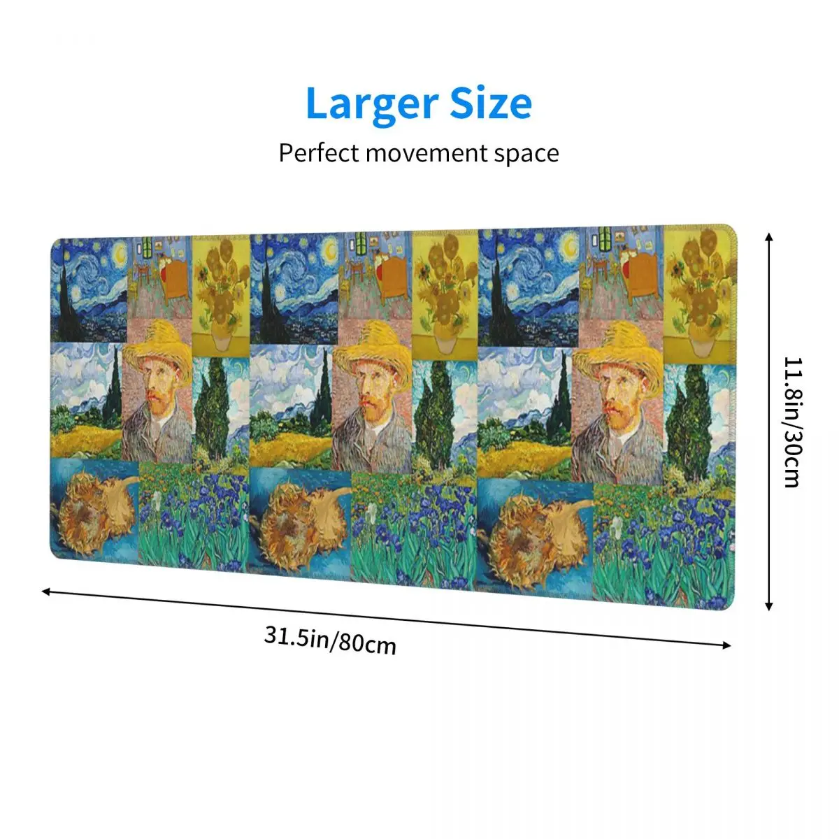 Vincent Van Gogh Paintings Art Collage Large Mouse Pad Computer Keyboard Mouse Mat Gamer PC Laptop Desk Mat Office Table Mats
