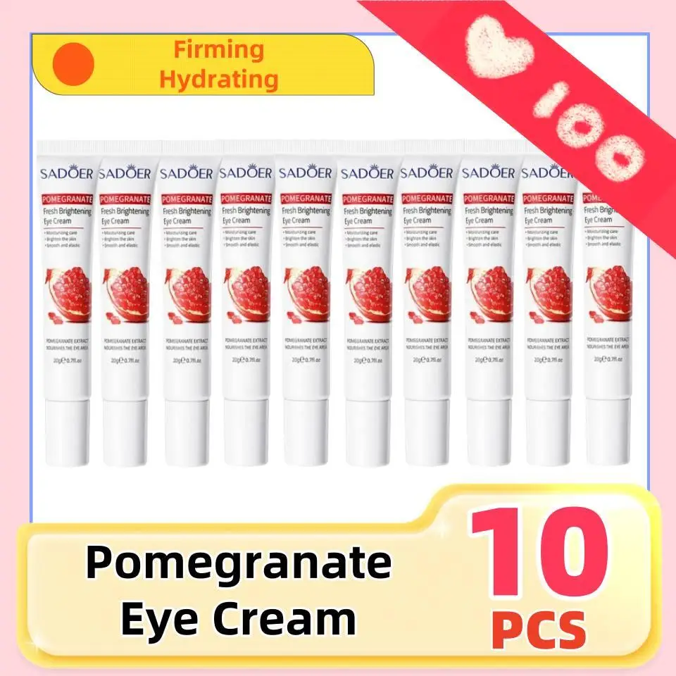 

10Pcs Pomegranate Eye Cream Firming Eye Cream Dark Circles Eye Lotion Anti-aging Fresh Hydrating Fade Eye Lines Beauty Eye Cream