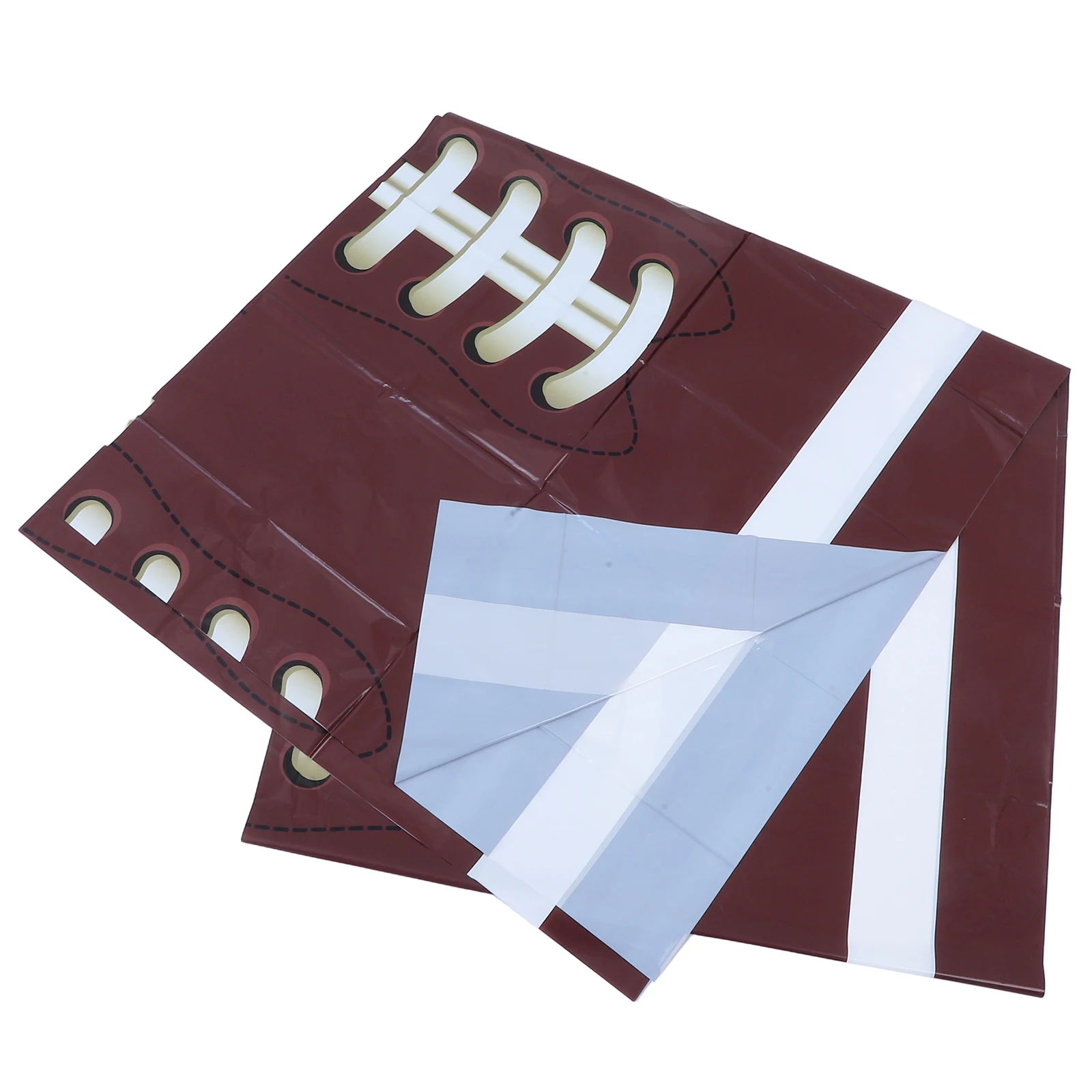 

Party Tablecloth Football Plastic Cover Protector Decorate Coffee Photo Booth Props Banquet