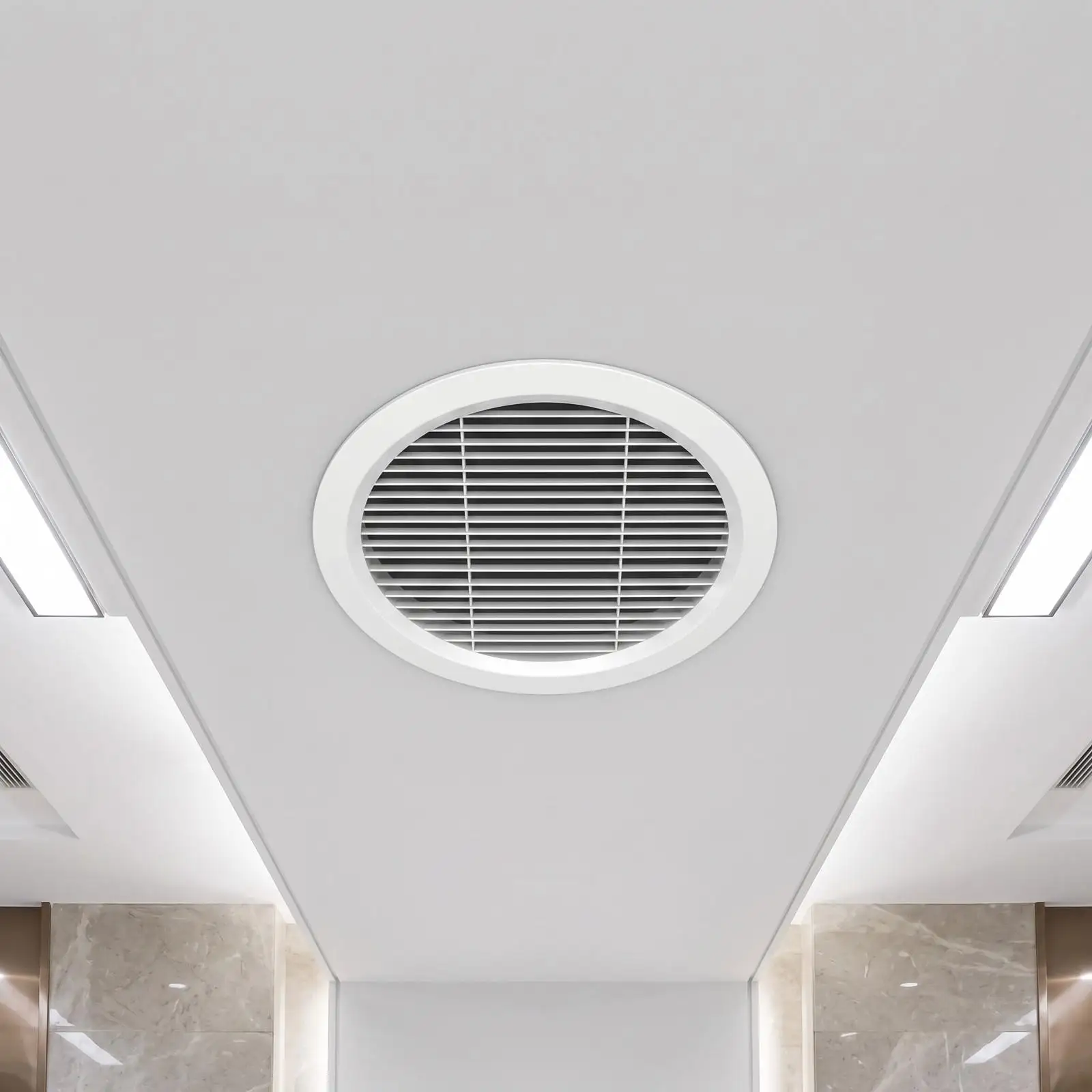 Round Air Vent Grille for Car Window ABS Overhead Vent Low Profile Directional Airflow for AC Systems