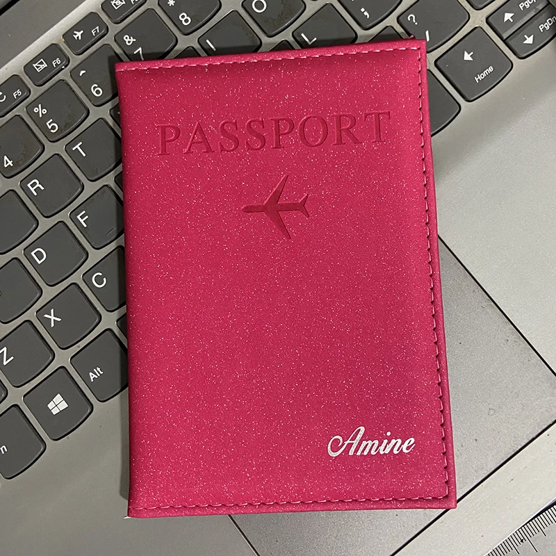 Custom Name Travel Passport Cover Pu Leather Passport Case Cute Covers For Passports Pochette Passeport Cover for documents