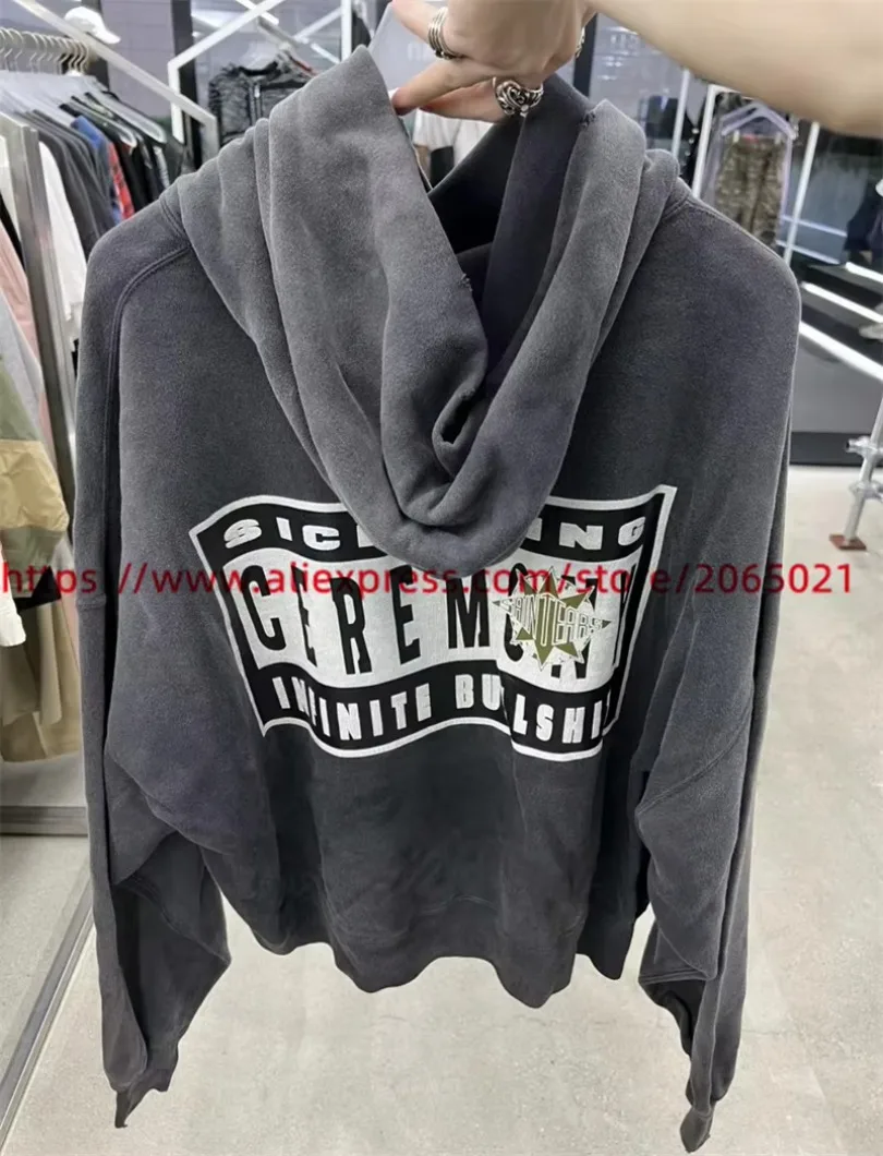 Good Quality Washed Saint Tears Fashion Hoodie Men 2024fw Women Casual Hooded Pullover Mens Clothing