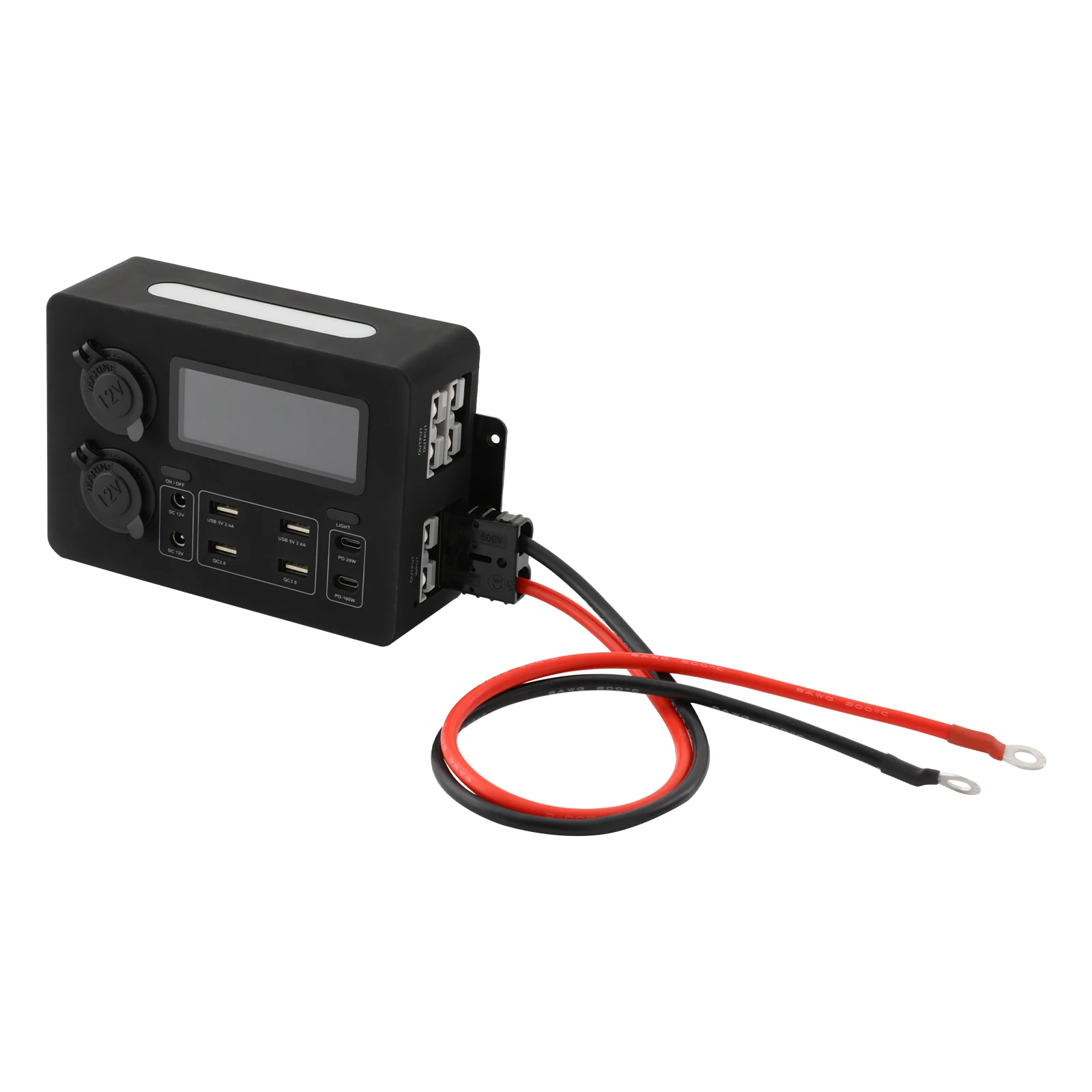 Power Box with USB DC12V PD Outlets RV Mini Power Distribution Box Multifunctional