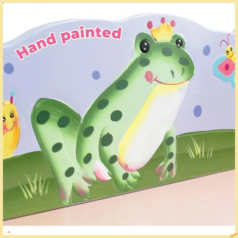 ディスプレイ、保管、整理！ 多層式木製子供用本棚、カラフルな収納引き出し付き