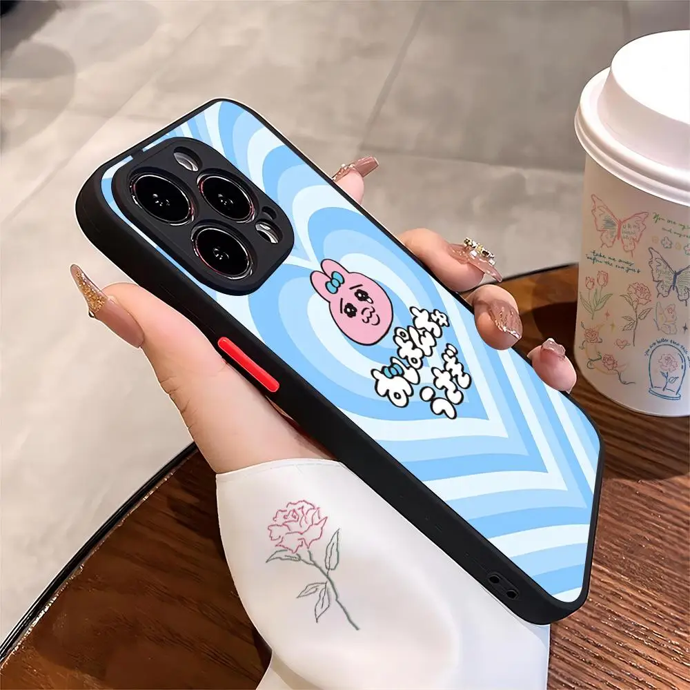Чехол для телефона Kawaii O-OpanchuS UsagiS для iPhone 13 15ProMax 14 11 12 Pro Max Mini 8 7 Plus SE2020 XS Max X XR матовый черный чехол