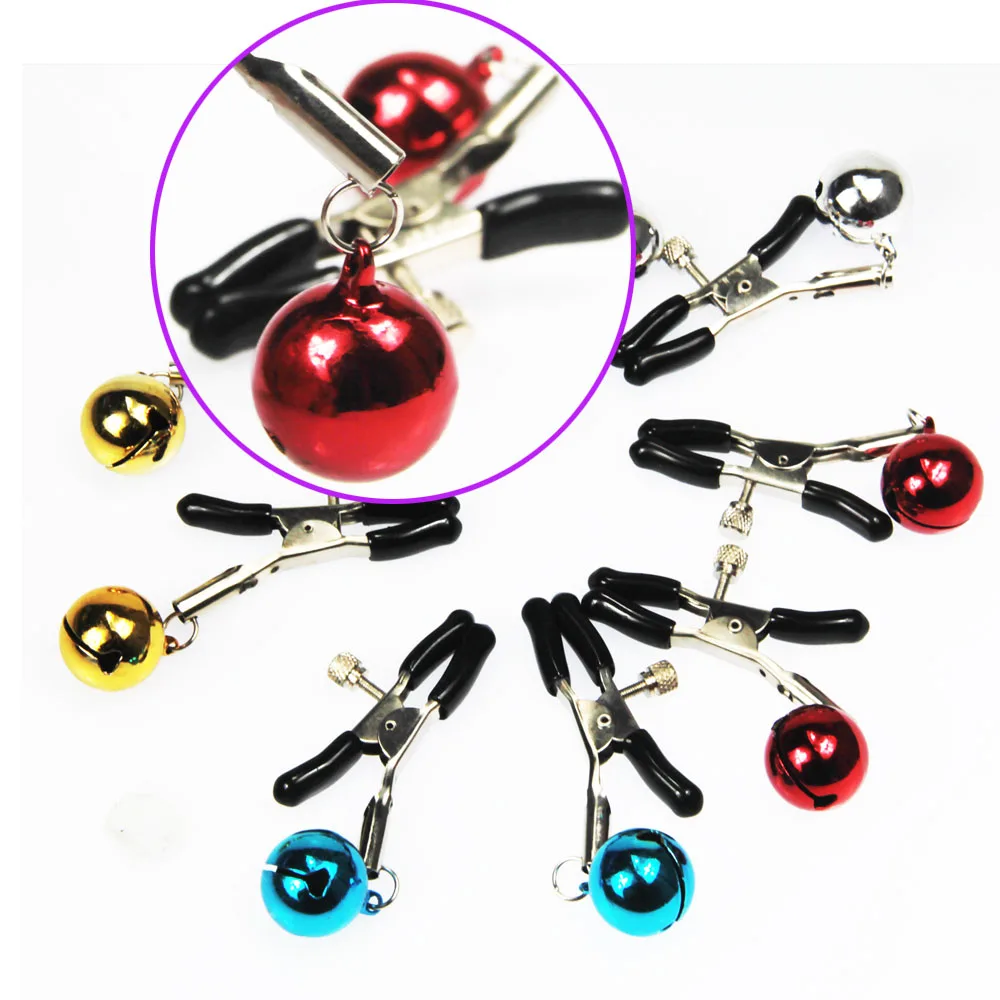 Nipple Clamps Sexy Adult Novelty Mercy Chained Milk Clip Jingle Bells Female Breast Clip clitoris Massage Sex Toys For Couples