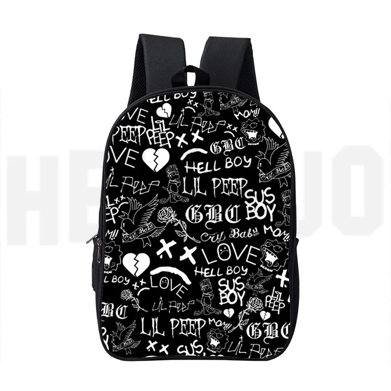 

3D Anime Rapper Lil Peep Backpacks Travel 16 Inch Large School Bags Children Lil Peep Back Pack College Canvas Laptop Mochila