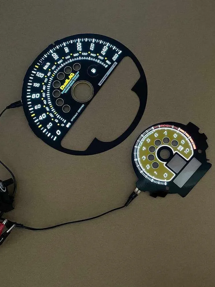 apply to Mini R55 R56 R59 R60 Modified Glowing Speed and RPM Meter Paper EL Automotive Dashboard