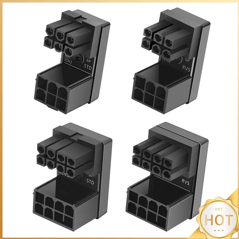ATX 8Pin 6Pin Female to 8Pin 6Pin Male 180 Degree Adapter Splitter Cable Computer Accessories Connecter Support