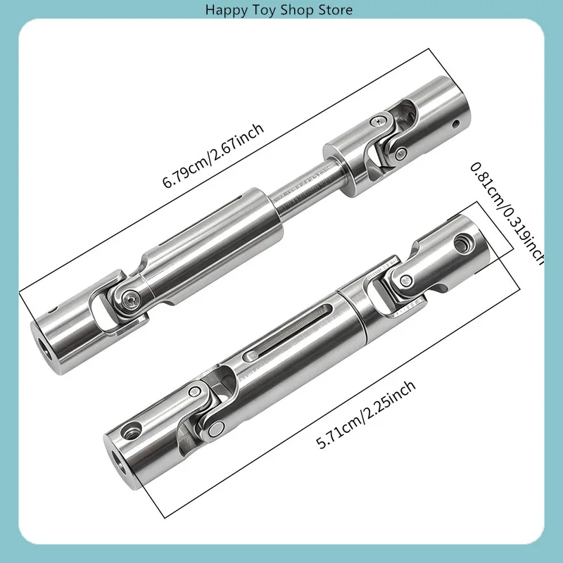 Metal Upgrade Front & Rear Drive Shafts for Huangbo 1/16 Full Series 1601-1612 RC Car Spare Parts