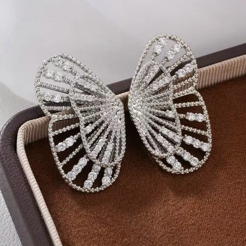 

Bilincolor Fashion Cubic Zirconia Butterfly Earring for Women
