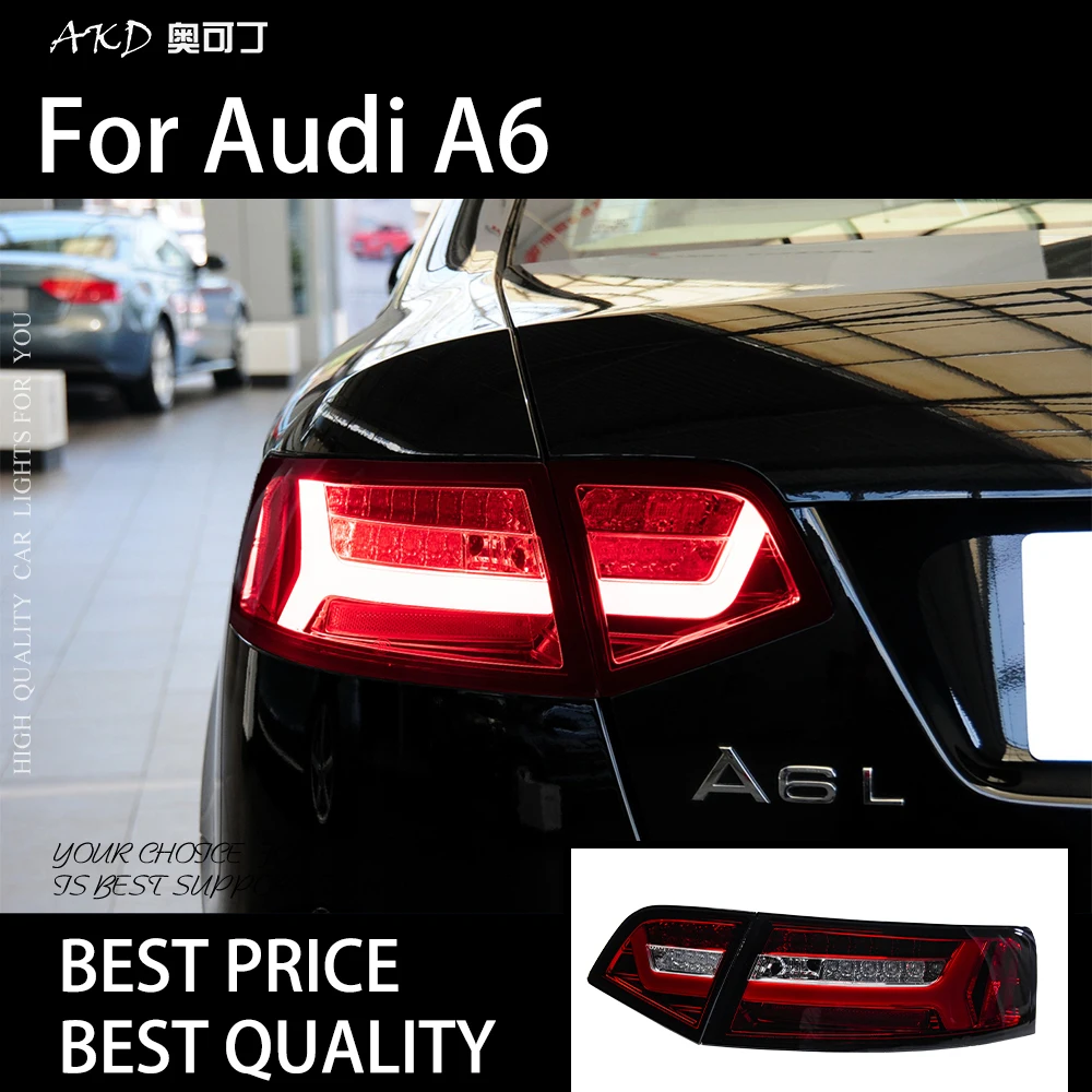 

Автомобильный фонарь для Audi A6 2008-2012, светодиодные автоматические задние фонари в сборе, обновленный новейший дизайн C7, динамическая сигнальная лампа, внешние аксессуары
