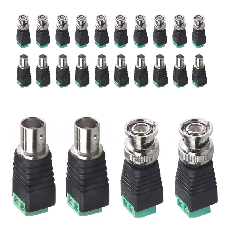 5/10PCS BNC Q9 Male Female Screw Plug Socket Connectors Connector Adapter Terminal Surveillance Camera UTP Audio Video CCTV