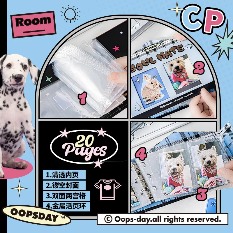 MINKYS Kawaii House Shape 3 inch Kpop Photocards Binder Book Idol Photo Cards Album Collection Book Set