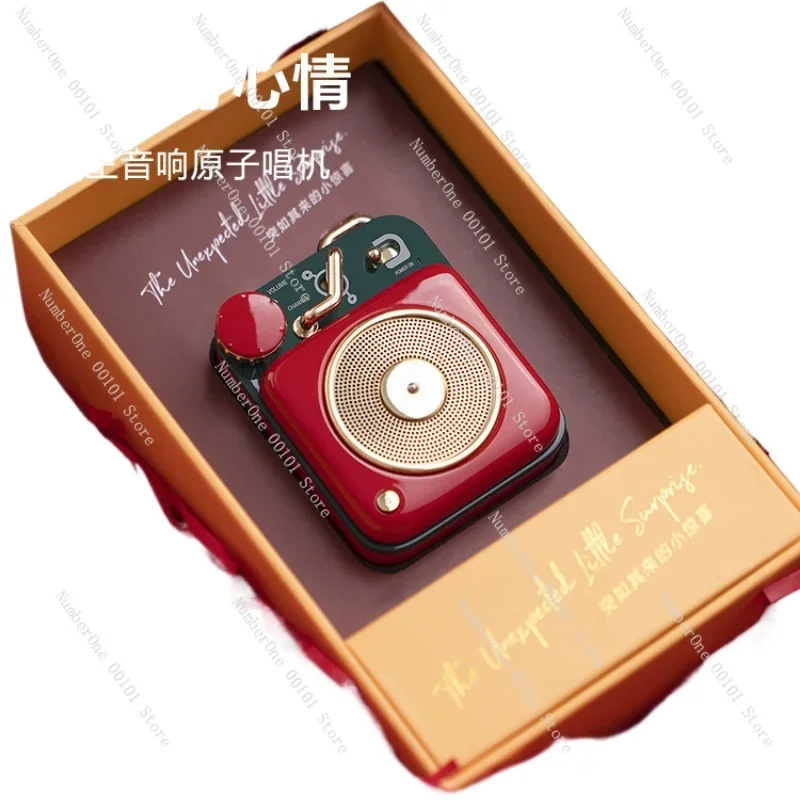 

Audio Atomic Phonograph B612 Bluetooth Speaker Small Mini Portable Qixi Festival Birthday Gift for Boyfriend and Girl