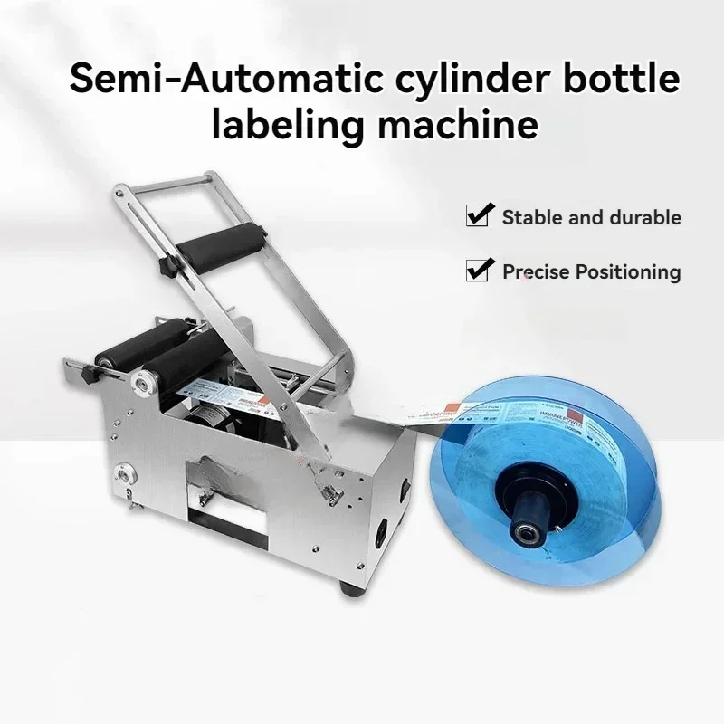 

Excellent Best Seller First Manual Semi-Automatic Label Applicator Round Bottle Labeling Machine Plastic, PET, Glass, Metal Bott