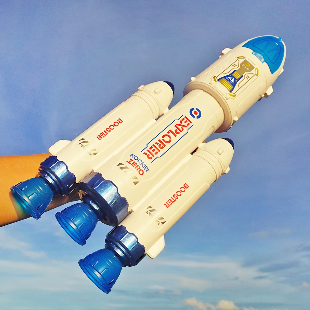 Multistage Rocket Artificial Satellite With Light And Blast Off Sound Effects Space Shuttle Montessori Science Model Kids Toy