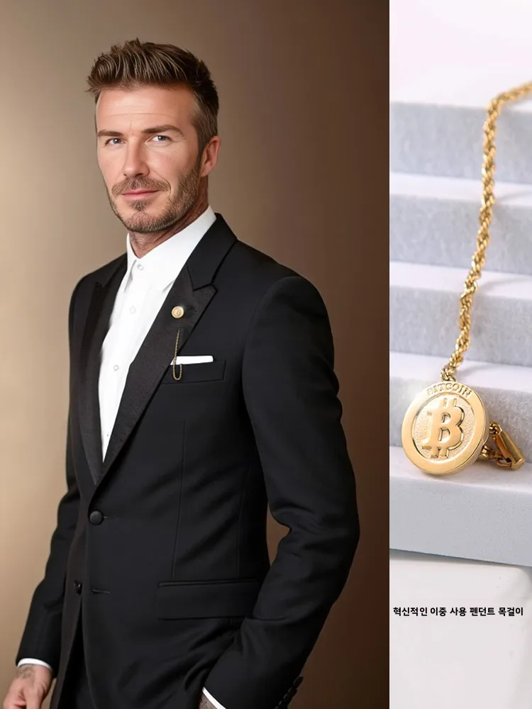 耐腐食性メンズビットコインスーツラペルピン取り外し可能なボタンチェーンウエスタン装飾アクセサリーギフトボックスセット