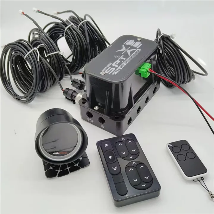 SLGPC One Key Lift Air Ride Suspension Kit 12v Válvula Solenóide Válvula Coletora com 10M de Alcance Controle Remoto Sem Fio 0-200psi