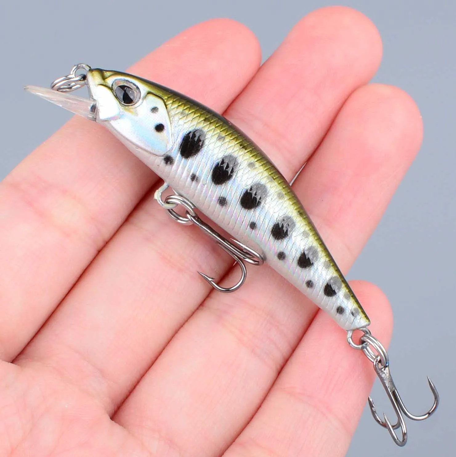Señuelo micro minnow jerkbait duro para trucha y lubina