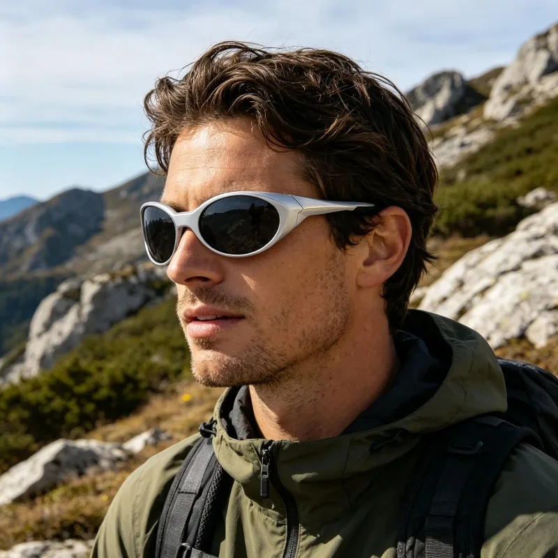 

New Outdoor Sport Oval Casual Travel Cycling Retro Polarized Sunglasses Men's and Women's Retro Sunglasses