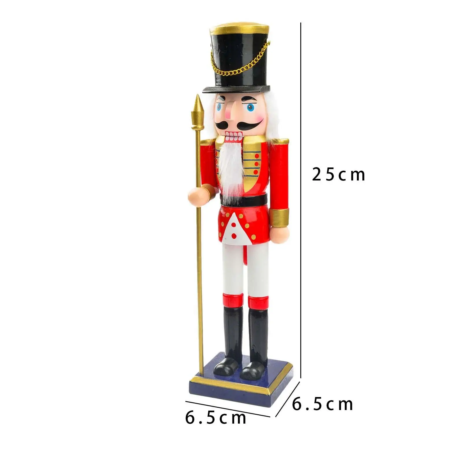10inch Christmas Nutcracker Soldier Ornament Traditional Sturdy Portable Decorative Xmas Statue Xmas Decoration for Countertops