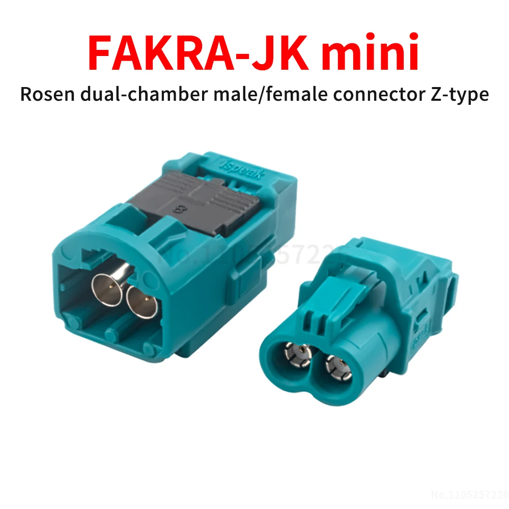 Rosen Version Mini Mini FAKRA Zwei-in-Eins-Steckverbinder mit zwei Kammern, MINI Fakra Anschlusskopf (1 Stück) – Detail 1