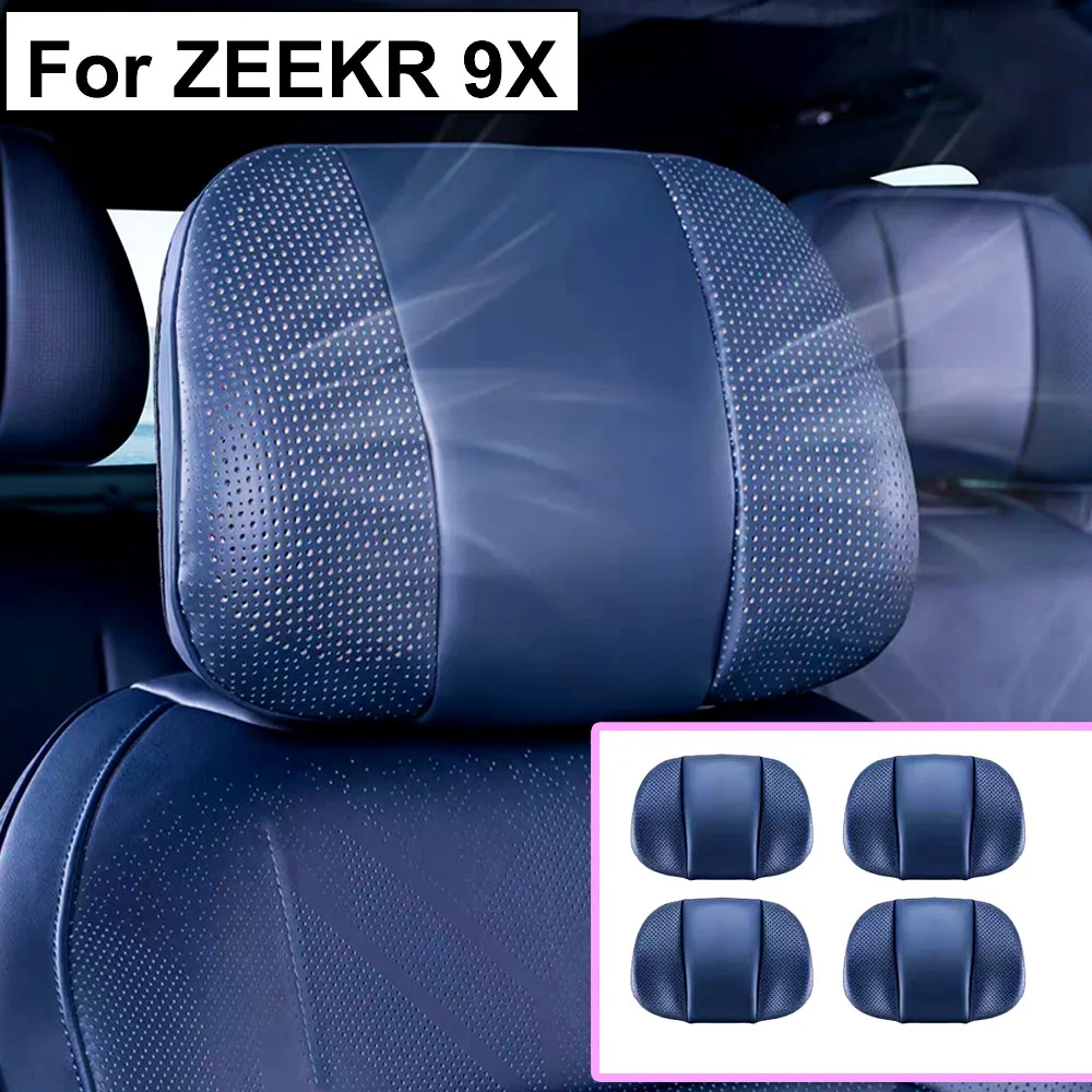 Headrest Cover For ZEEKR 9X 2025 2026 1:1 Original Car Perforated  Microfiber Leather Car Seat Headrest Auto Interior