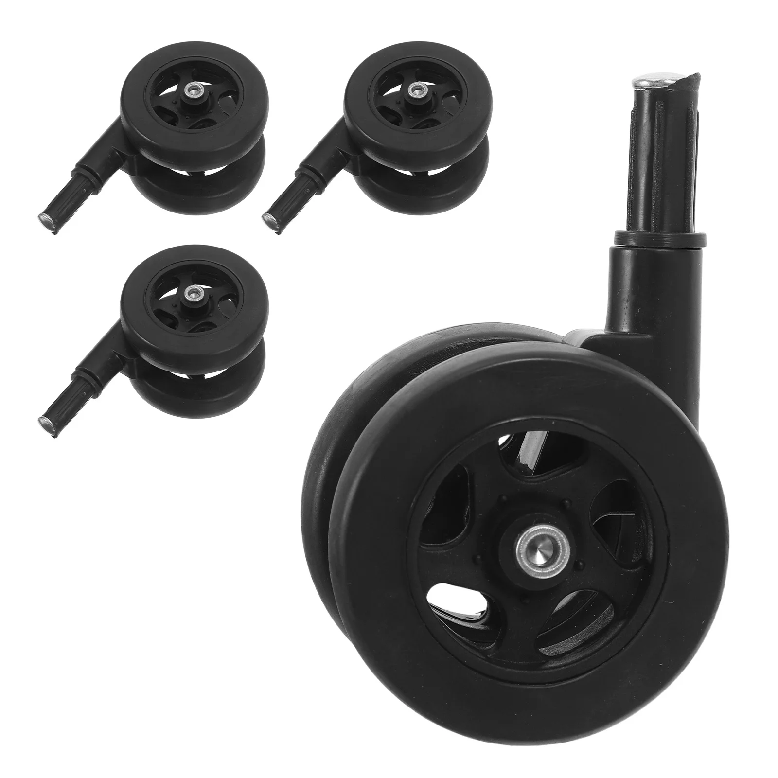 

4pcs Baby Stroller Wheels Replacement Universal 360° Swivel Front Back Rollers For Toddler Carriage Walker Durable Plastic