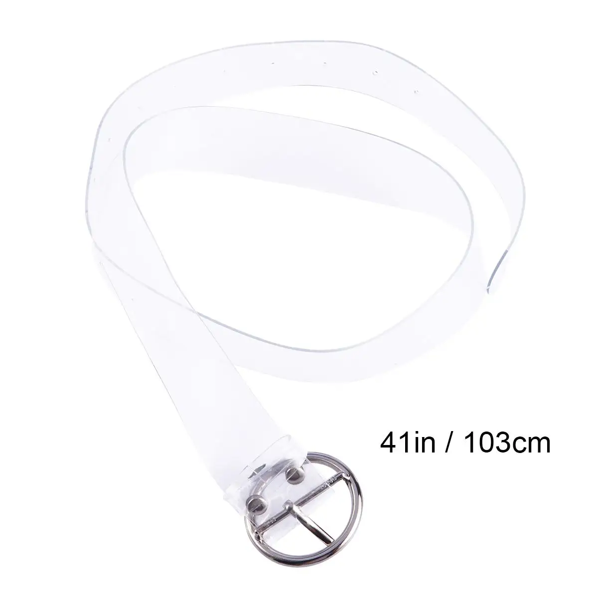

Circle Buckle Belt Women Shape Full Transparent Fashionable Versatile Lightweight Material Moisture Wicking