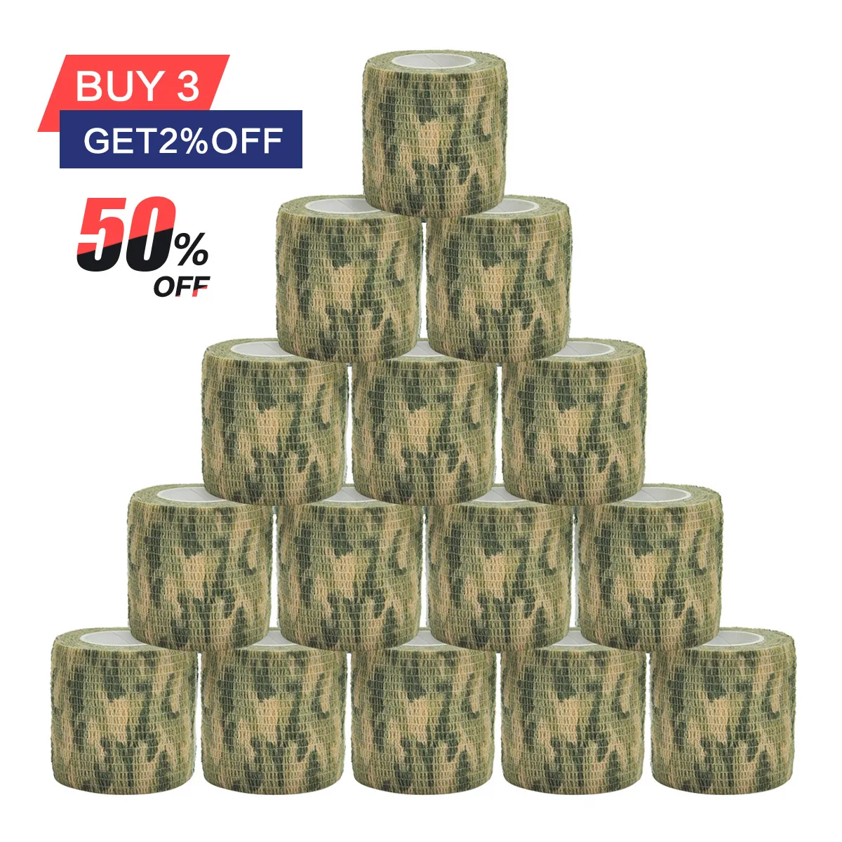 

1/6/10 pcs grassland Elastic Outdoor Hunting Camouflage Stealth Tape Waterproof Wrap Durable Self Adhesive Elastic Bandage