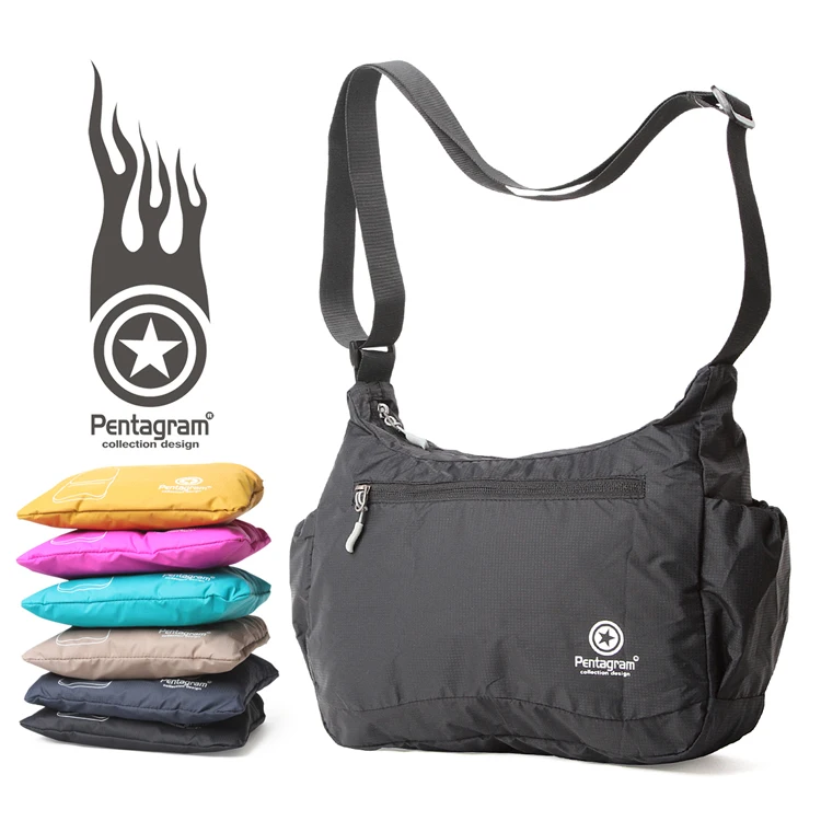 Casual Unisex Lightweight Foldable Single Shoulder Crossbody Bag Multi-Functional Partition Travel Bag by Pentaam Five Point ...