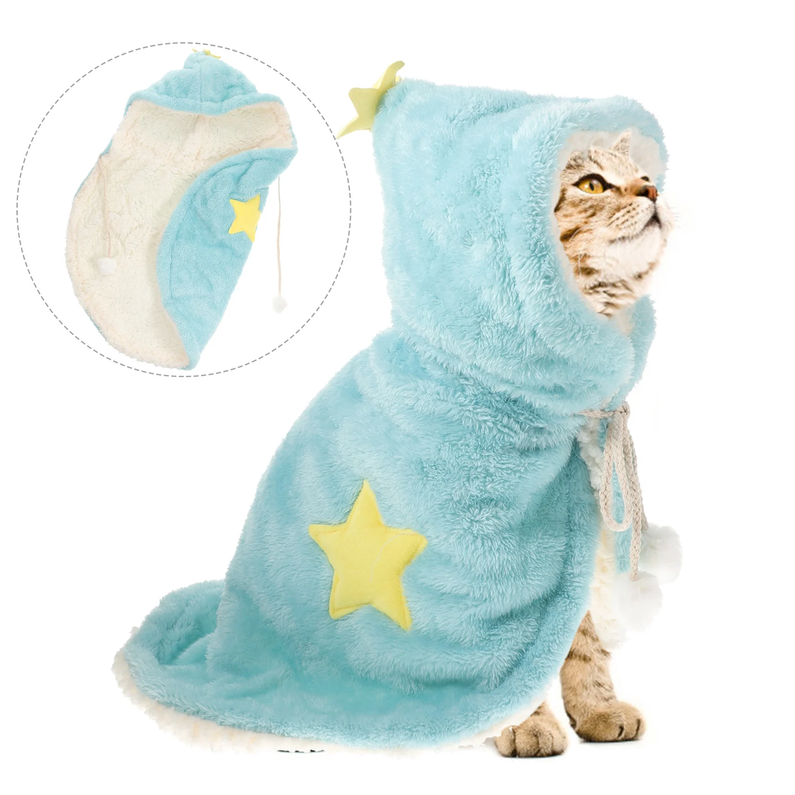 

Winter Cozy Costume Doggie Cloak Warm Pet Costume Pet Cape Sherpa Suits Nightgown Christmas Outdoors Activities