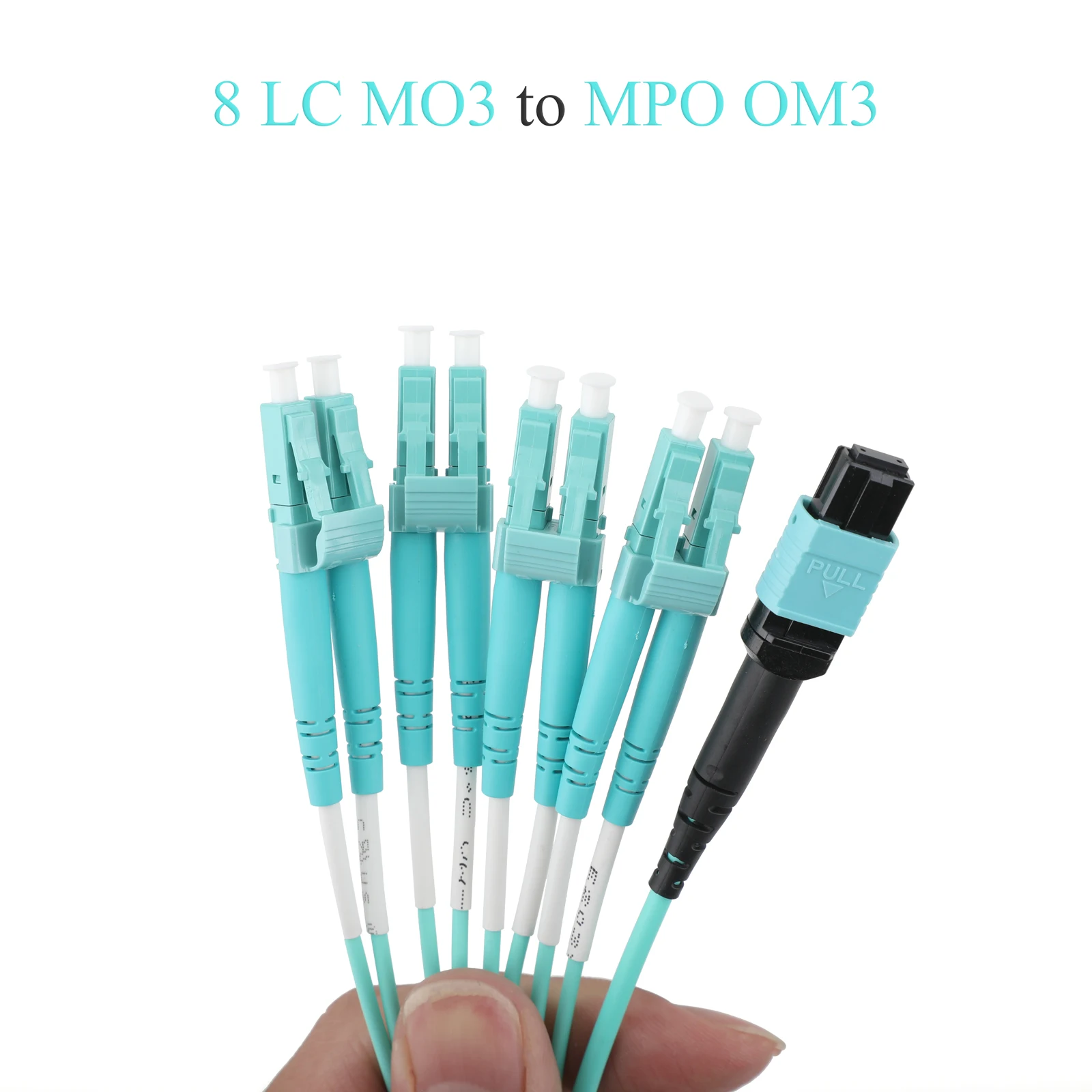 1 قطعة 10 جرام المتعدد 8-core MPO إلى 8LC OM3 الألياف تمديد كابل 1 متر/3 متر/5 متر الألياف البصرية التصحيح الحبل