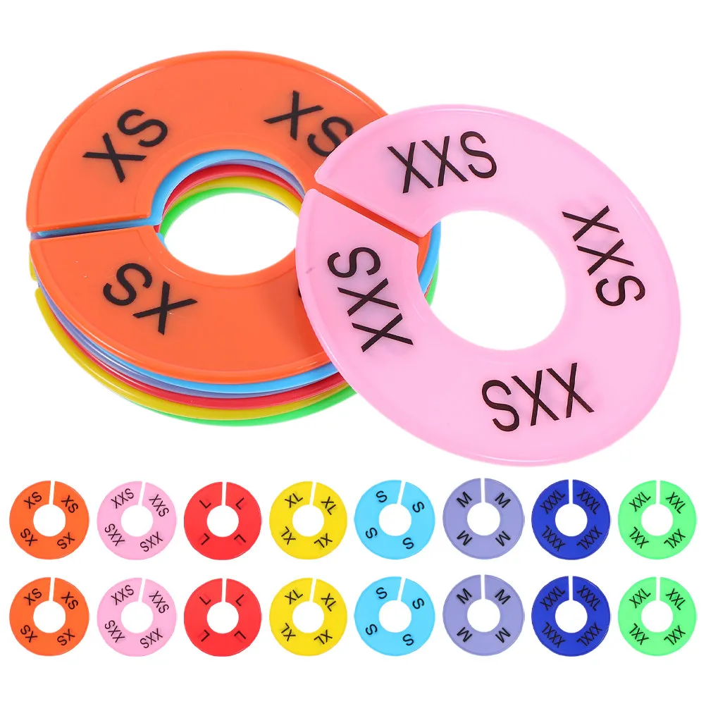 24Pcs Round Plastic Clothing Rack Dividers Wardrobe Closet Separators for Sorting Clothes by Size Type Easy Maintenance Stylish