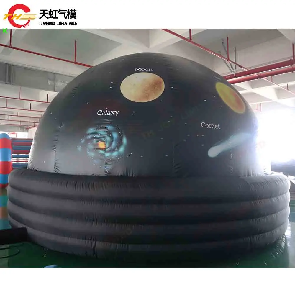 Transporte rápido planetário astronomia planeta tenda inflável gigante inflável móvel planetário cúpula tenda com ventilador