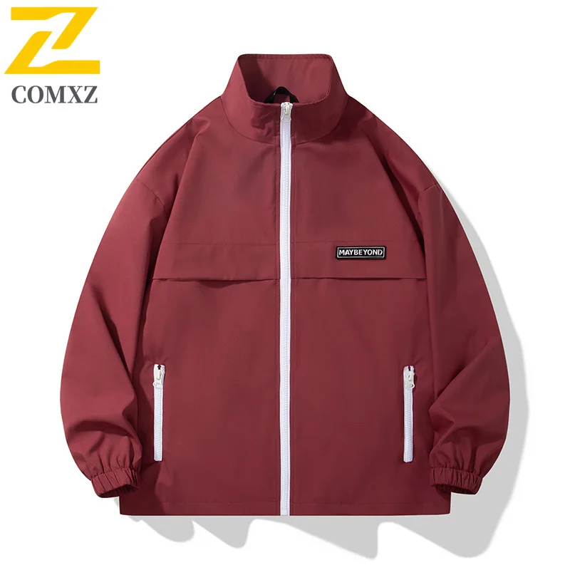 Autumn 2025 New Men's Jacket Normcore Sports Waterproof Zipper Pocket Work Coat Street Clothing Trendy Windproof Windbreaker