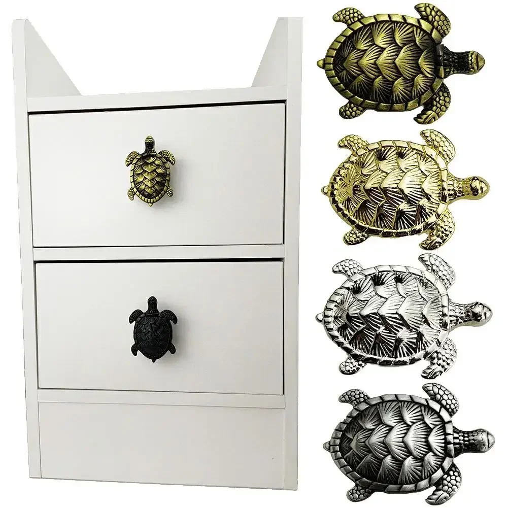 

Furniture Handle for Cabinets and Doors in Tortoise Shape Made from Zinc Alloy Suitable for Children's Room Installation