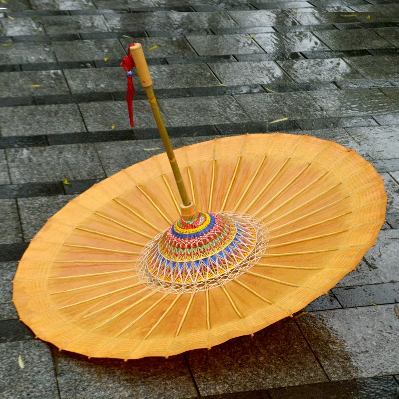 Pure handmade oil-paper umbrella, rainproof and sunscreen, practical antique props