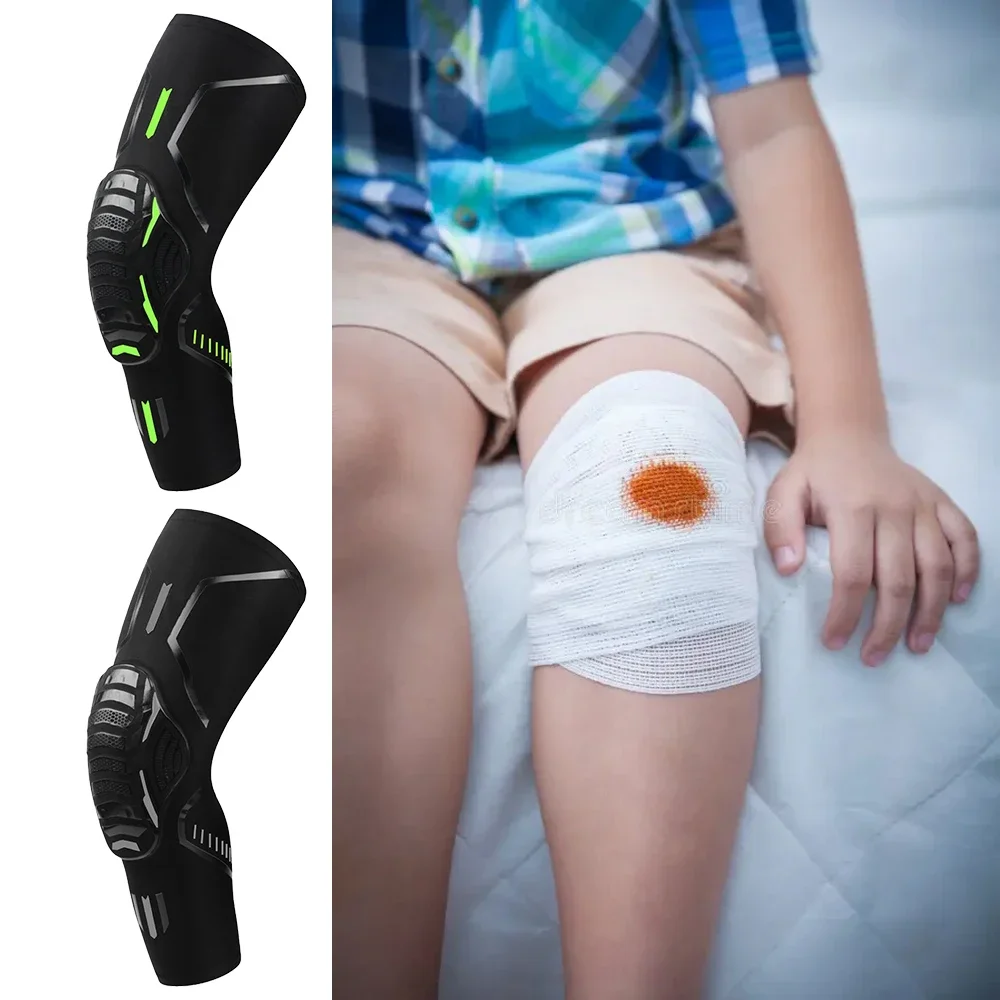 1Pair Kids/Youth Compression Knee Pads Guards Protective Gear for Sport Kneepad, Wrestling, Baseball, Football, Volleyball