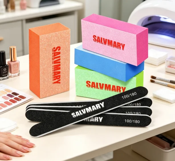8 Pcs Nail File and Buffer Block Set 100/180 Grit Emery Boards 80/100 Grit Buffing Pads EVA Sponge Sandpaper Foam for Natural Nails Smoothing DIY Nail Art at Home