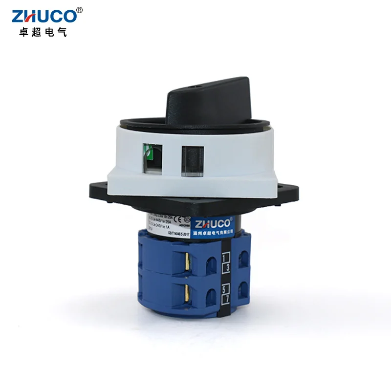 

ZHUCO SZW26-25/2GS 25A 2P ON-OFF Power Cut-off Combination Controller Circuit Rotary Cam Padlock Switch Grey Panel 64X64mm Size