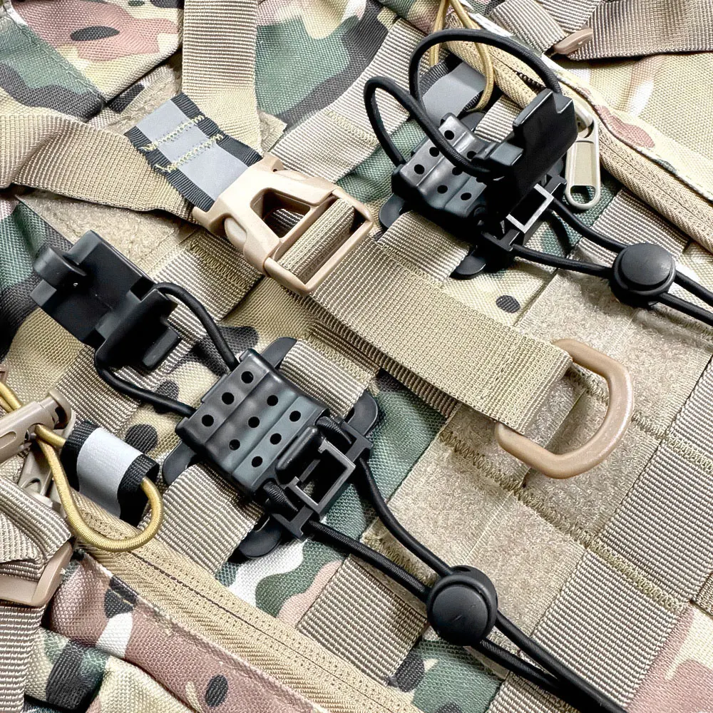 Wheel Clip Molle Hiking Accessories Multifunction Hanging Buckle Shovel Clamp Axe Clamp Bracket Backpack Flashlight Accessories image 6