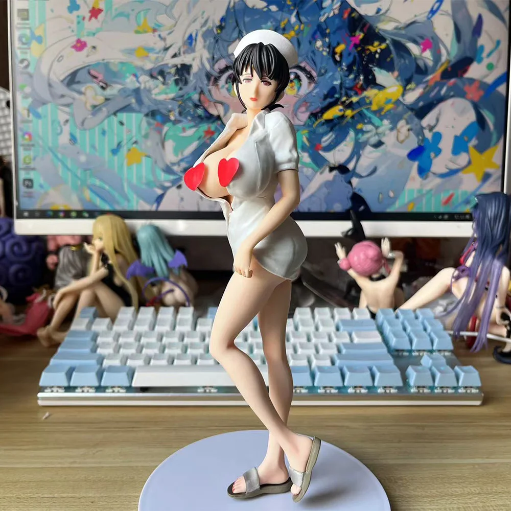 

26cm Sexy Nurse Girl Japanese Anime Figure Akabane Mami Action Figure Adult Anime Girl Statue Collection Model Toy