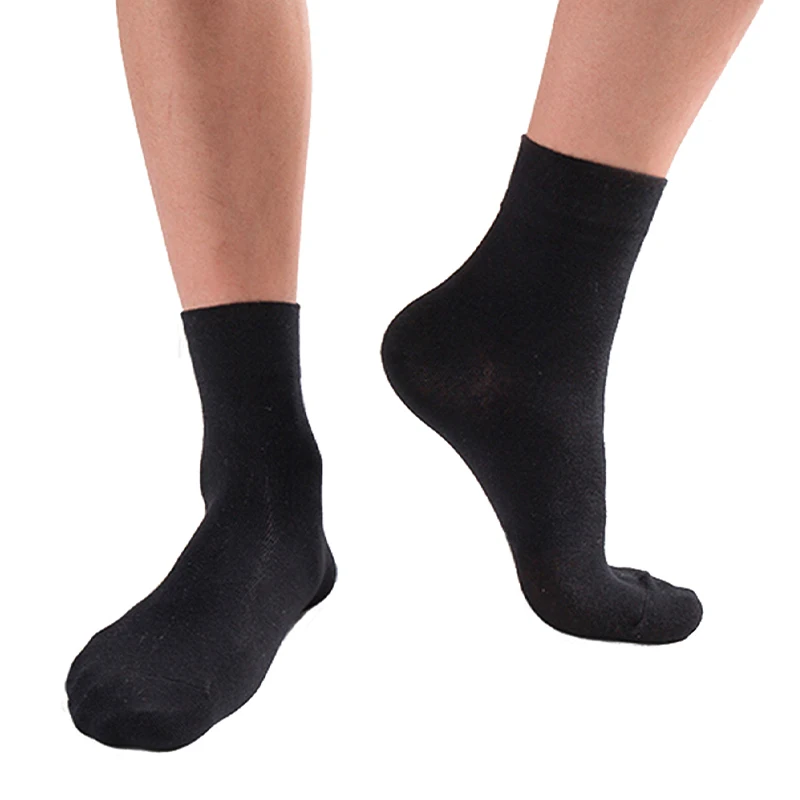 HSS 10Pairs/Lot Business Men\'s Cotton Socks Odorless Casual Sport Deodorant Breathable Socks Soft Breathable Black Long Socks