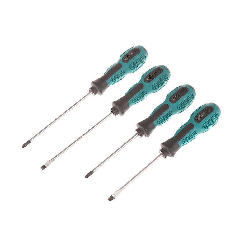 4PCS Multipurpose Handle Screwdrivers Set Electrician Insulated Security Repair Hand Tools Cross/Straight Type Screw Driver