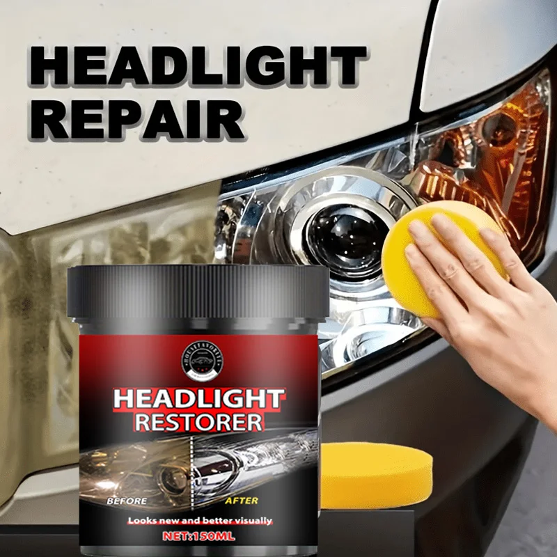 Universal car headlight repair kit made of PVC material  Removes yellowing and aging  serves as a renovation repair paste